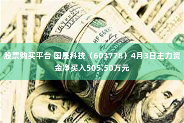 股票购买平台 国晟科技（603778）4月3日主力资金净买入505.50万元